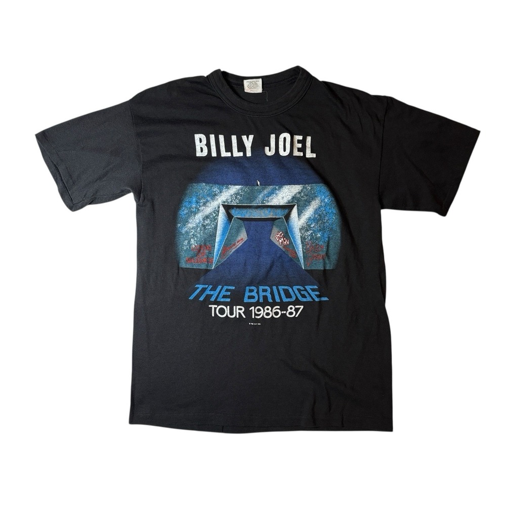 Vintage Billy Joel The Bridge Tour 1986-1987 Concert T‎ Shirt Size Large
